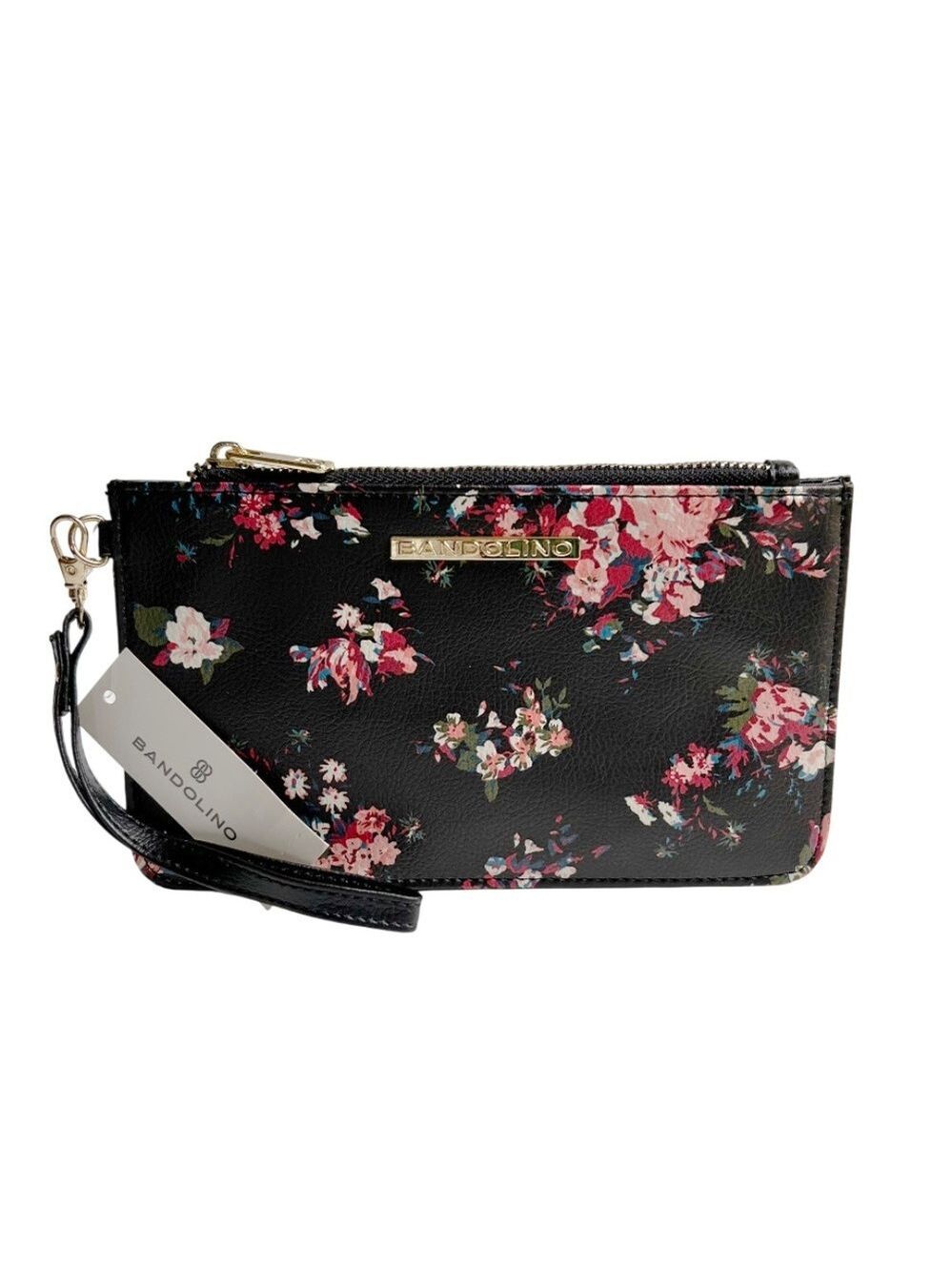 NWT Bandolino Floral RFID Wristlet Zipper Top Wallet